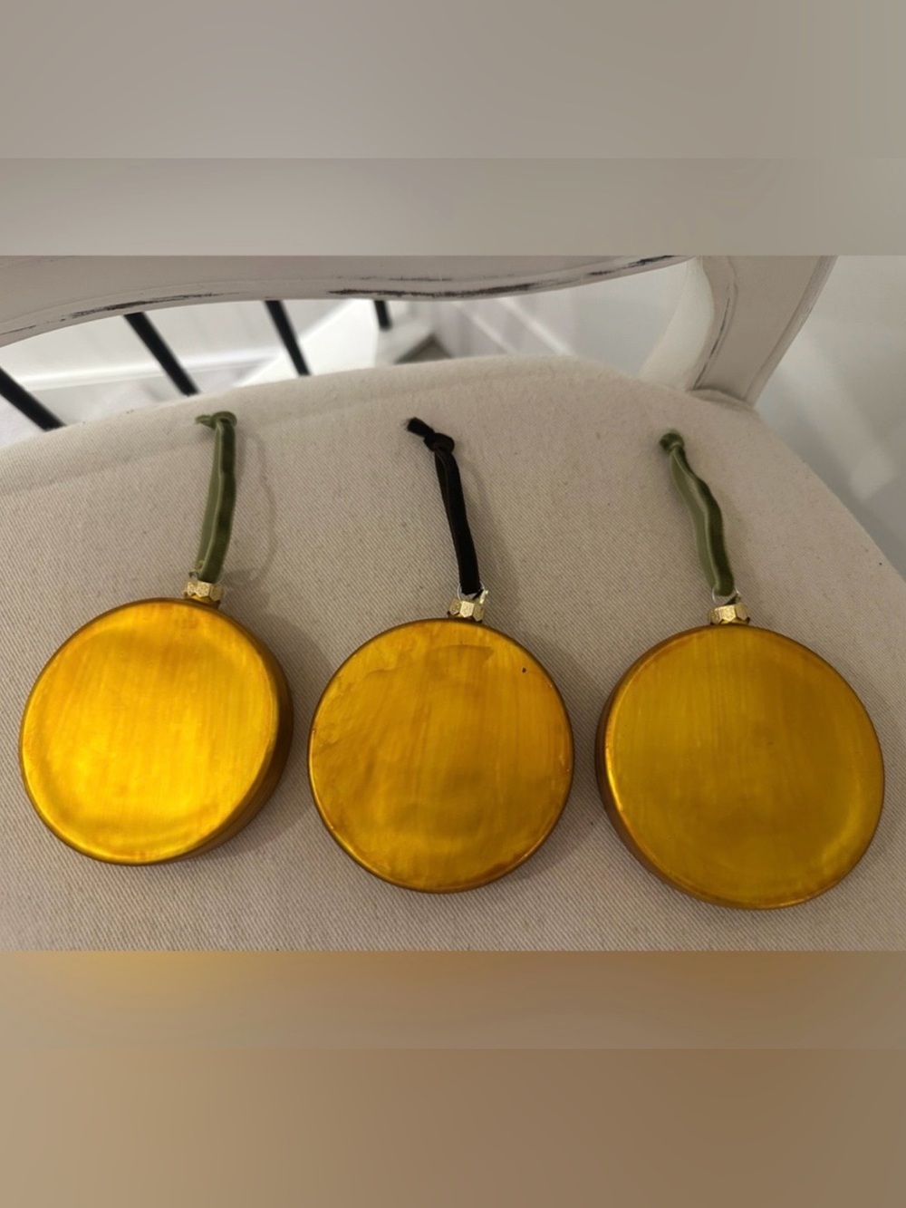 NWT Anthropologie Home Set of Three Gold Bird Christmas Ornaments - Picture 2 of 5